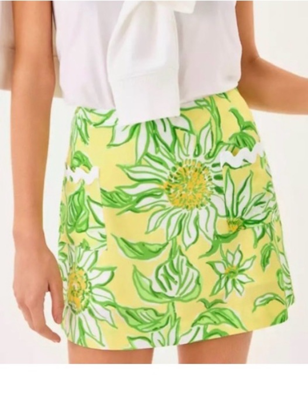 Lilly Pulitzer Michelina skort in Yellow& Green Floral - worn once !